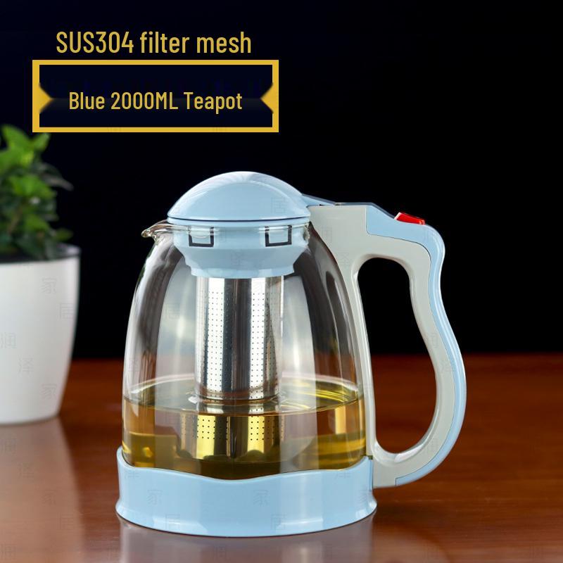 Large Heat-Resistant Glass Teapot with Filter for Flower Tea