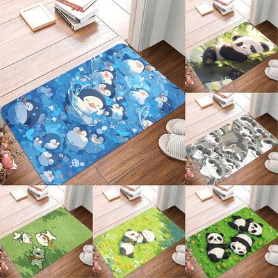 Kawaii Cute Animal Printed Non-Slip Waterproof Doormat Easy To Clean Entrance Floor Mat Home Decor Durable Fashion and Beautiful