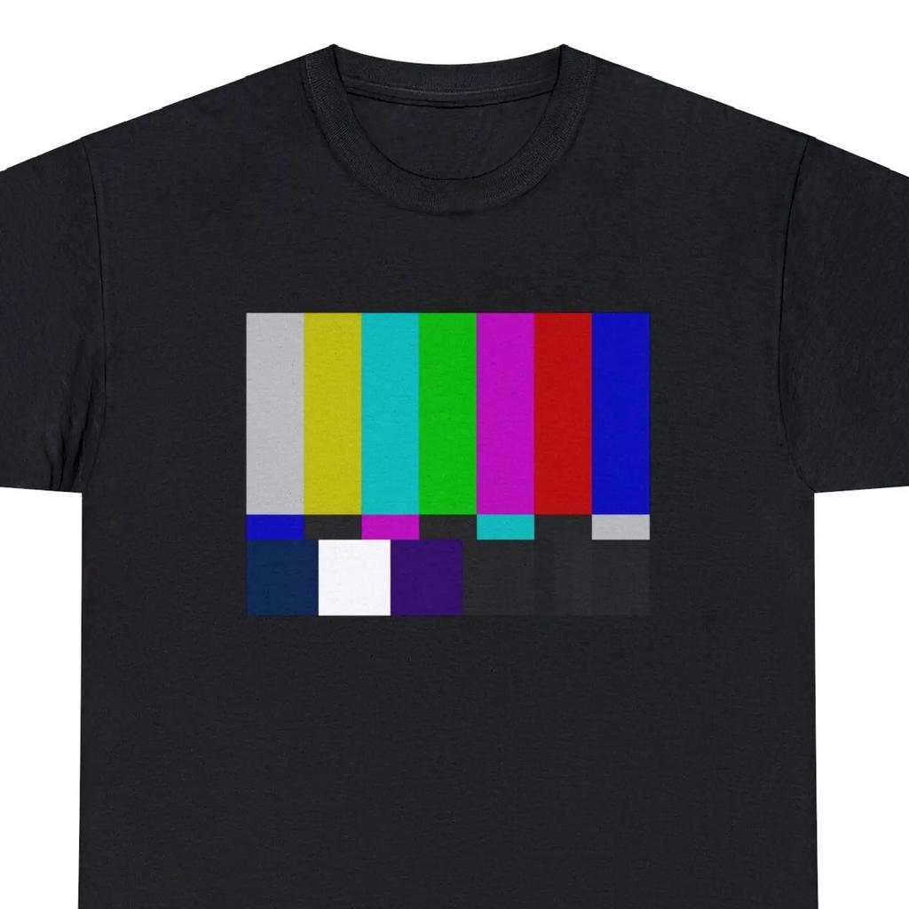 Color Bars T Shirt Retro Video Design Vintage Nostalgic Gamer Vintage Stylish Soft Top For Everyday Wear