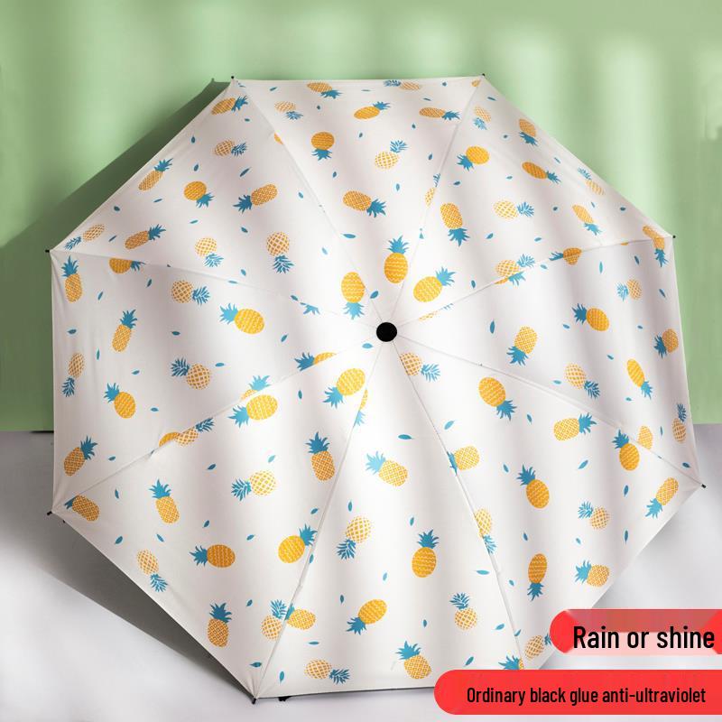 Parasol con Logo Personalizado Paraguas Plegable de Dibujos Animados - Doble Uso, Anti-UV, Para Lluvia o Sol