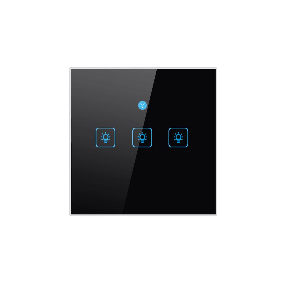 Three-Gang Smart Touch Wall Switch with Alexa & Tmall Genie Voice Control