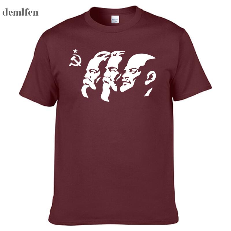 The Soviet Union The Great Communist Lenin Marx Engels Men S Short Sleeve T Shirt Ussr