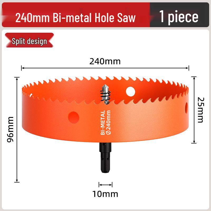 Pânză de găurit bimetalică pentru prelucrarea lemnului: Burghiu pentru Lemn, Gips-carton, Metal, Plastic și PVC - Măritor Găuri pentru Spoturi Încasetate 75mm.