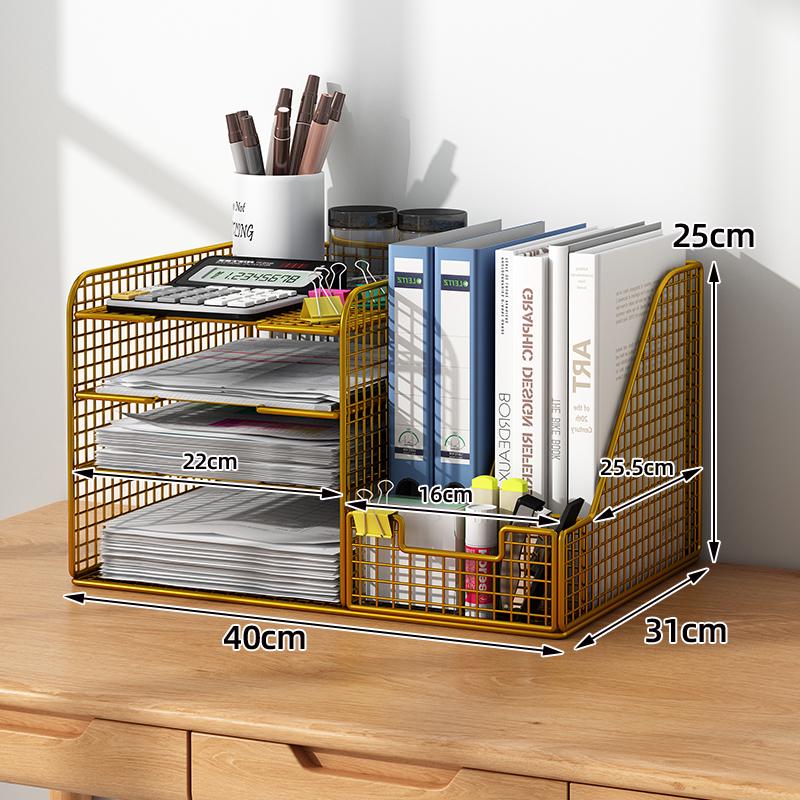 Multi-layer Desktop File & Bookshelf Organizer