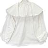 DRAWER 22 White Cotton Frill Collar Blouse Tops 36 whiteUsed