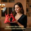 Halloween Tabletop Ornament Gothic Devil Hands Heart Statue, Demon Fingers in A Gesture Realistic Texture Sculpture Sculpture, Resin Love Sign