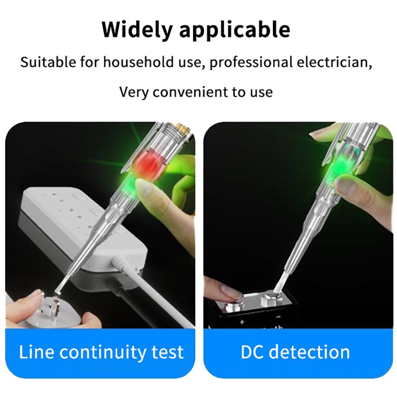 Test Pen Color Double Light Sensor Beep Alarm Electrician Test Broken Zero Fire Wire Detection Pen High Bright Electrician Pen