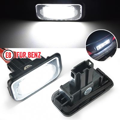 2Pcs CanBus Error Free License Plate LED Light For Mercedes-Benz W203 4D Door Number Lamp White