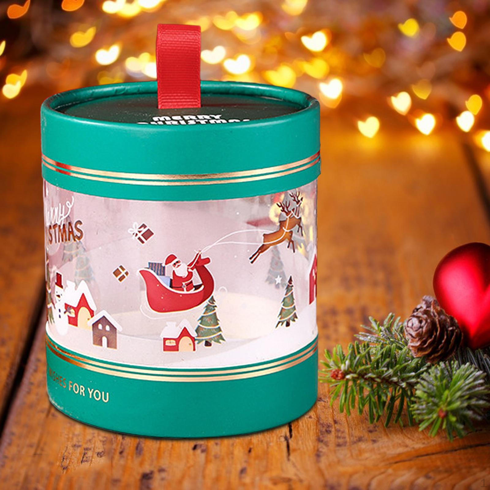 

Рождественская коробка конфет, печенье, портативный праздничный подарок, рождественское угощение для праздничного декора зелёный