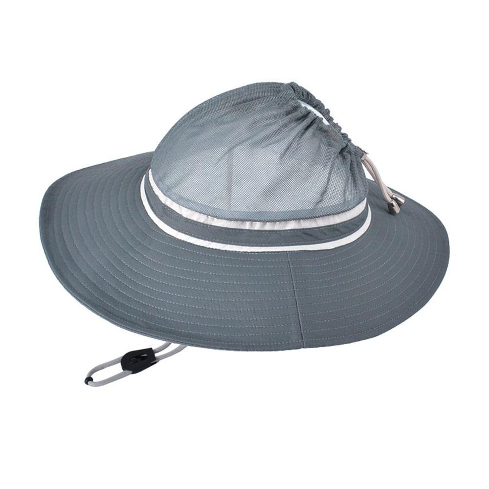 Empty Top Fishing Hat UV Protection Outdoor Sun Hat Breathable Foldable Bucket Hat  Outdoor