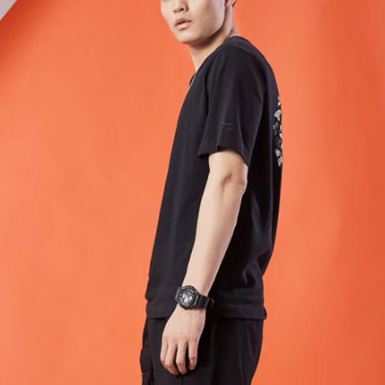 Li-Ning SS20 Paris Fashion Week Series Logo Print Casual Sports Short Sleeve T-Shirt Men Tops Black AHSQ563-3