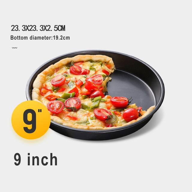 Nonstick Pizza Pans Nostick Carboon Steel Cake Pan Round Pizza Tray Baking Mold Sheets Dough Pie Mould Bakeware Kitchen Tool
