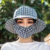 Face Mask Women Sun Hat Cover Face Cap Bucket Hat Lightweight Sunscreen Mask  Ladies/Girls