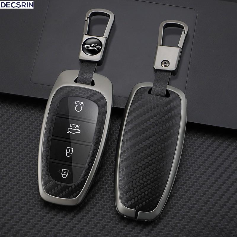 Zinklegierung+Leder Auto Schlüsselanhänger Hülle Fob Für Hyundai Sonata Sel Ev 6 Ev 8 IONIQ 5 Nexo DN8 Fe Tucson Sonata Staria NX4 Ioniq