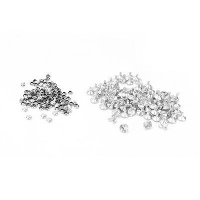 Rivetti Rapidi con Incrostazione di Cristallo in Tessuto 12mm Borchie a Punti Cappuccio per Decorazione Artigianato in Pelle Fai da Te(# 2)