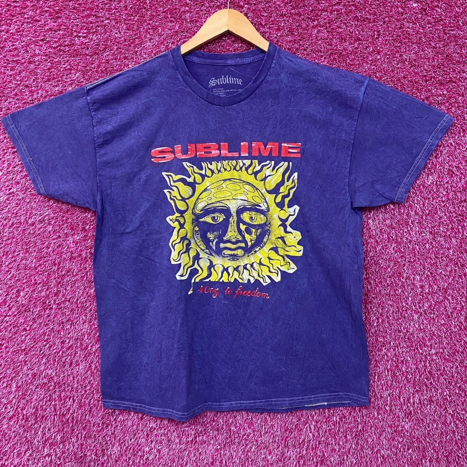 Sublime 40oz. to Freedom Sun Logo Graphic Design 100% Cotton T-shirt Mens Tees Top 2XL