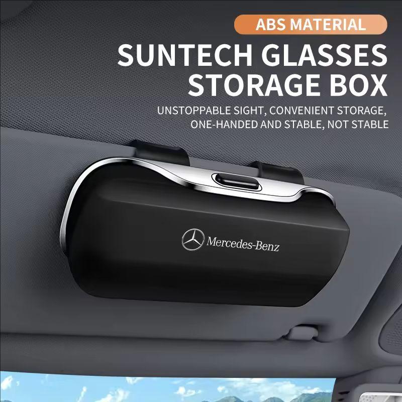 WAM3 Car Visor Sunglasses Glasses Case Glasses Holder Clip Box For Mercedes Benz AMG W203 W205 W206 W211 W220 W212 W201 W210 E300