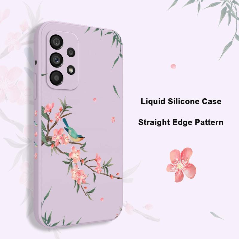 Falling Sakura Case For Samsung Galaxy A73 A53 A33 A23 A13 A03 A72 A52 A52S A32 A22 A12 A02 A02S A71 A51 A31 A21S 4G 5G Cover