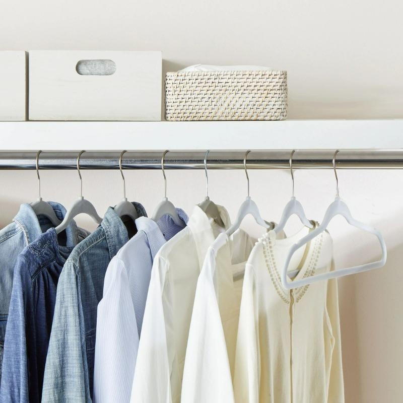 Velvet Adult Clothing Hangers, 30 Pack,Non-Slip, Space Saving