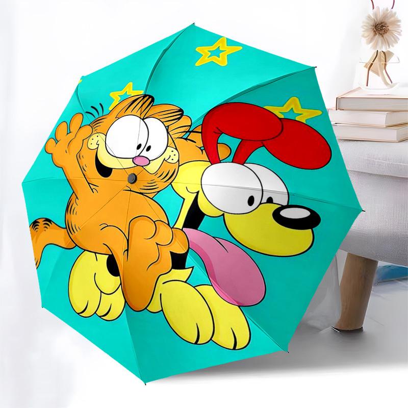 

1pc Halloween Cats Cauldron Auto Open Close Umbrella, Portable Tri-Fold Design with 8-Bone Iron Frame, Outdoor Umbrella, Festival Gift for Fans, Trave