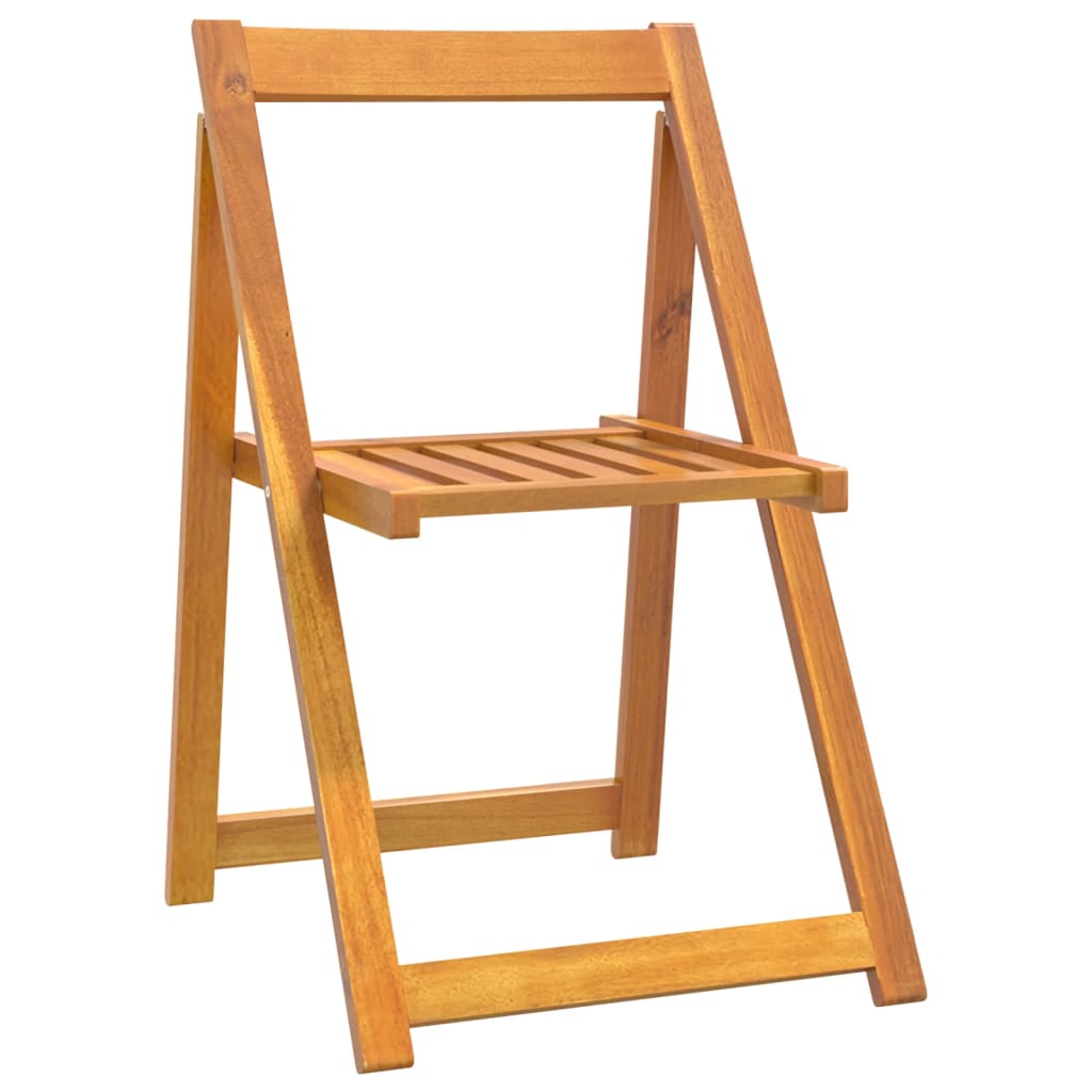 Vidaxl Folding Garden Chairs, 4 Pcs., Solid Acacia Wood