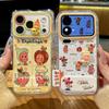 Cute Cartoon Character Phone Case with 3D Doll Charm, Soft Clear Shockproof Cover with Card Slot for iPhone