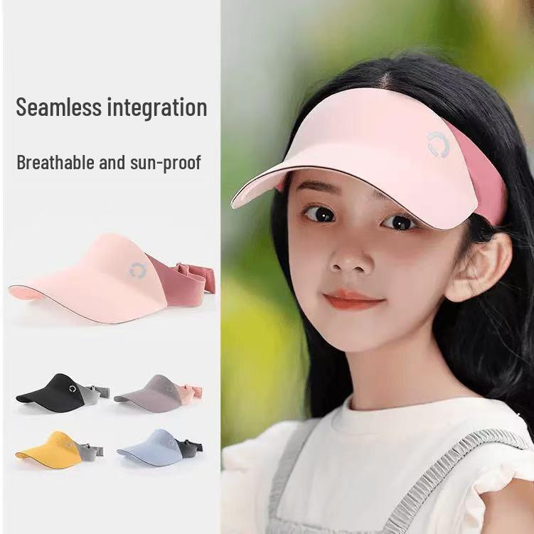Children's Summer Sun Protection Hat with Face Shield and Wide Brim