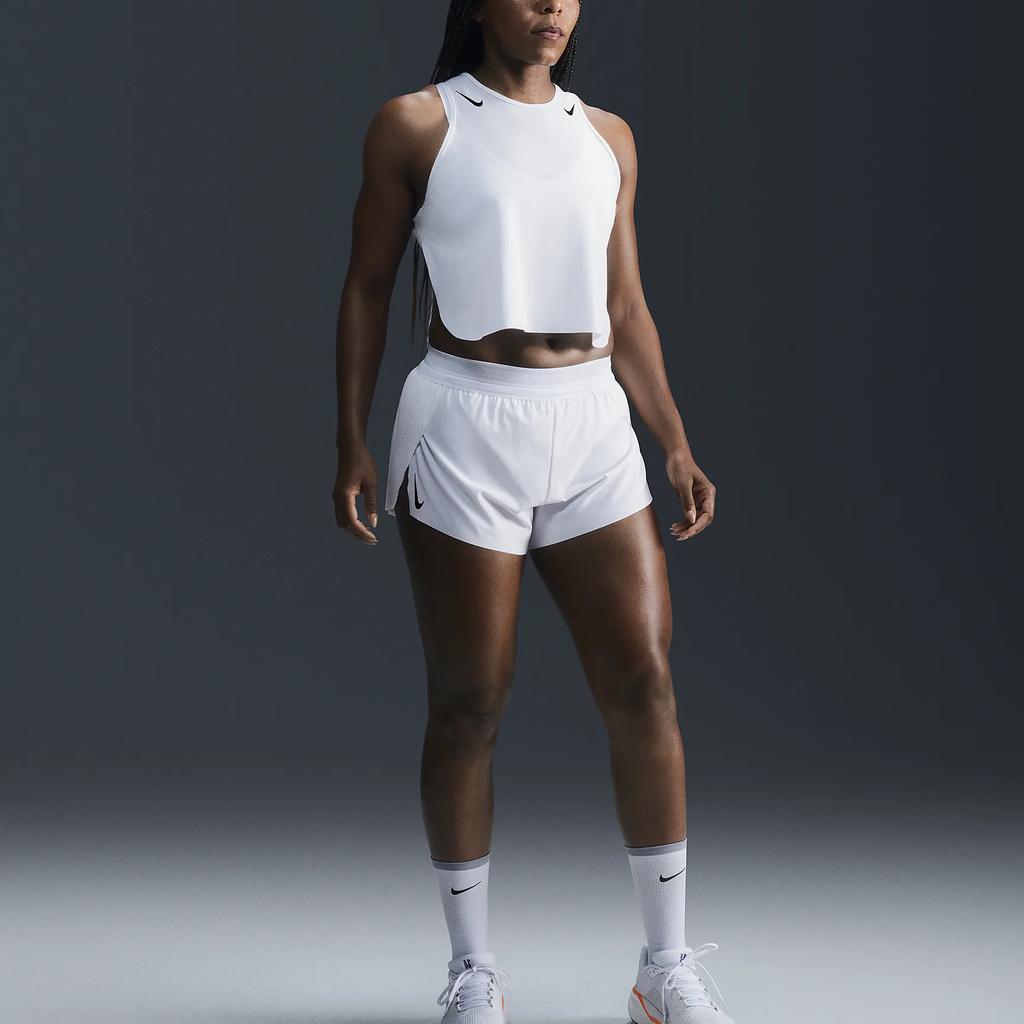 New Nike AeroSwift Women's Dri FIT Adv Mid Rise 3' Brief Lined Running Shorts FN2328-100