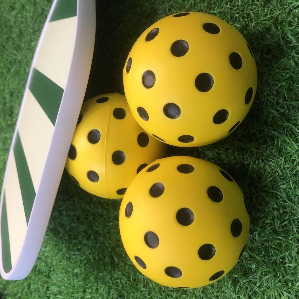 High Bounce Pickleball Training Balls Silent Quiet Pickleball Balls  Indoor Entertainment
