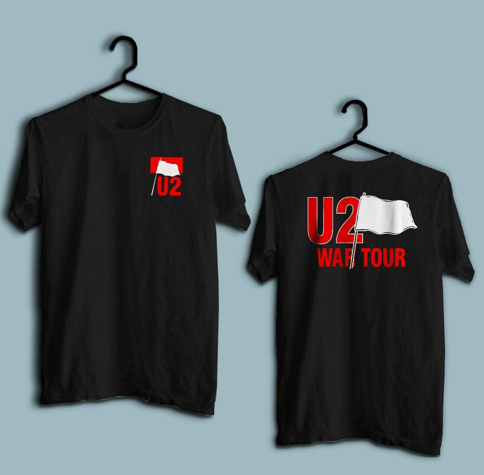 The U2 War Tour Music Band Unisex Black T-shirt Gift Fan Size S3XL XXXL