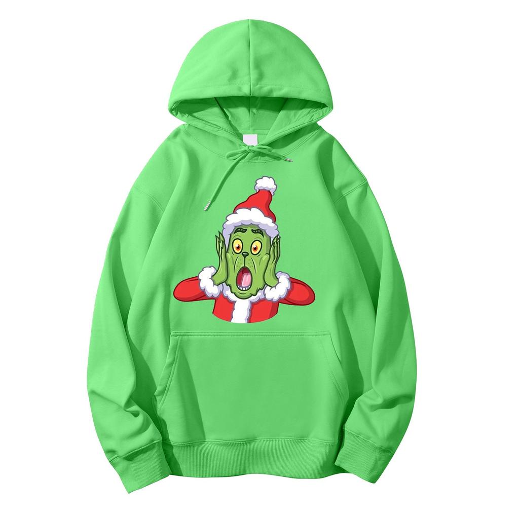 Women's Fall And Winter Christmas Printed Pullover Hooded Sweatshirt Long Sleeve Sweatshirt