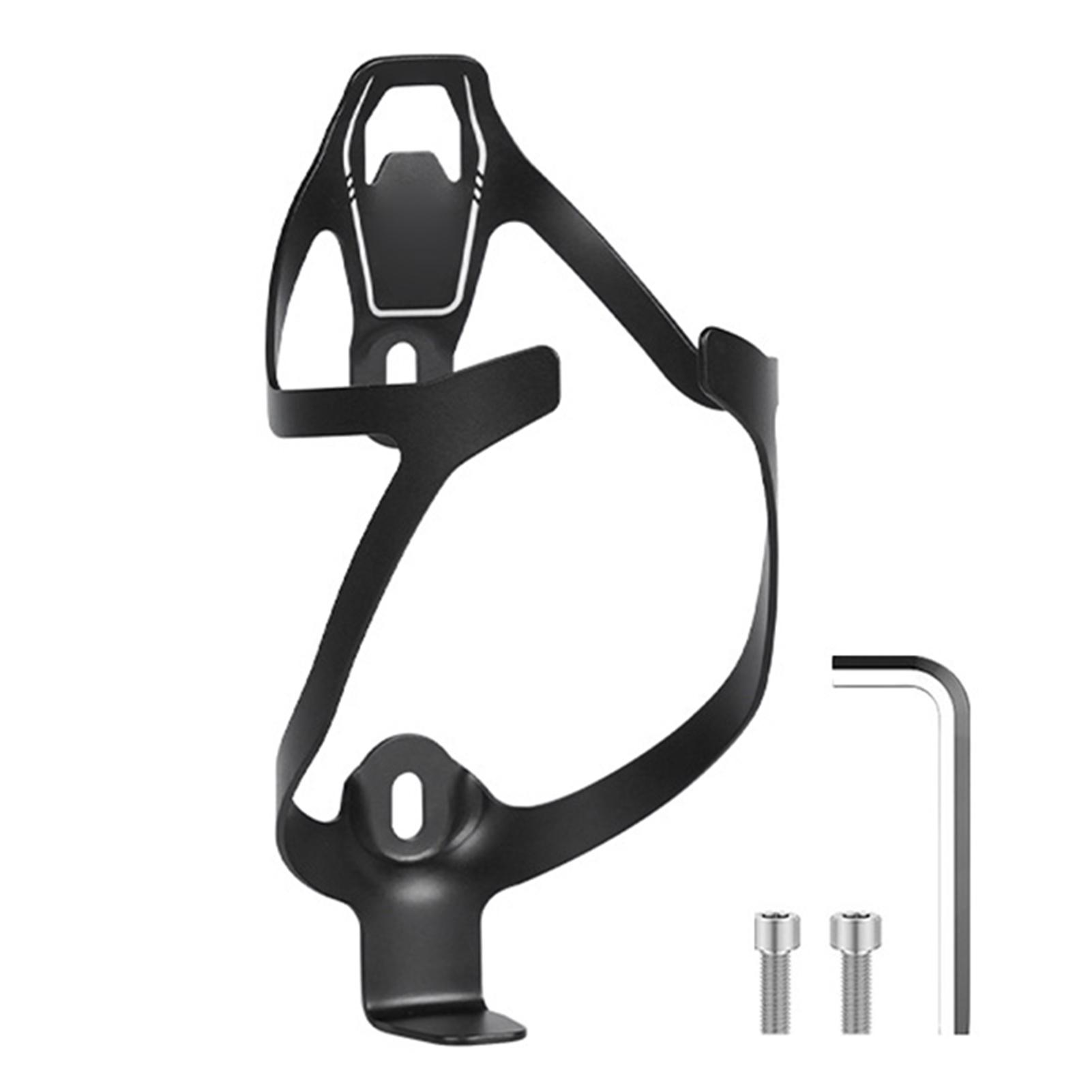 

Bike Water Bottle Holder Aluminum Lightweight 22g High Rebound For Mountain Road Folding Bikes Round Mouth Integrated чёрный