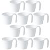 Nagao Set of Dishwasher Microwave Made In 1731W Easy-to-Hold One-Handed Cup, 230ml, White, 10, Plastic, Safe, Safe, Tsubame-Sanjo, Japan, No.
