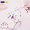 925 Sterling Silver Ring Flowers Zircon High Quality For Women Wedding Fine Jewelry Accessories Party Gifts