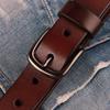 Plus Size Women's Genuine Cowhide Leather Belt - Casual and Versatile.
