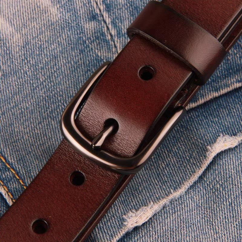 Plus Size Women's Genuine Cowhide Leather Belt - Casual and Versatile.