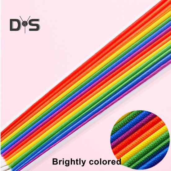 Rainbow Folding Fan Portable Plastic Handheld Colorful Summer Cooling Fan Decoration Dance Performance Props Party Costume Accessories