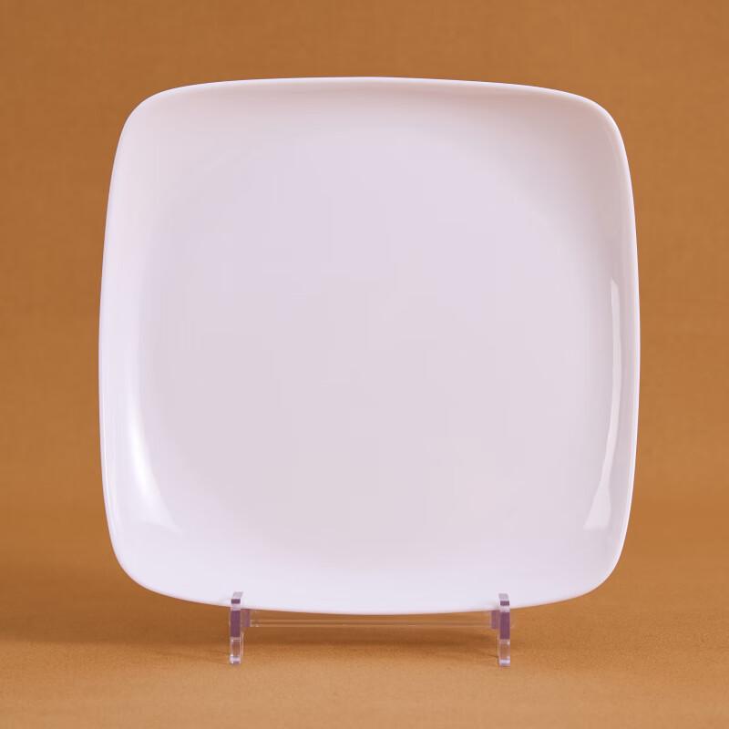 Square White Melamine Serving Plate