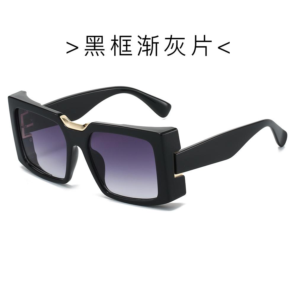 2025 Hip Hop Colorful Patchwork Sun Glasses Men Brand Luxury Square Sunglasses Women Bold Frames Ins Fashion