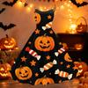 Womens Halloween Print Dress Spaghetti Strap Off Shoulder Punk Vintage Style Midi Dress Casual Party Dress