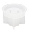 Candle Holder Mold DIY Round Shape Soft Washable Medium Silicone Candle Base Mold White