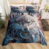 Dream Catcher Printed Duvet Set Bohemian Feather Design Bedding Set Three-Piece Set