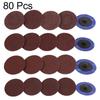 80pcs 50mm Roll Lock Polishing Pad Sanding Discs Sandpaper 60-240 Grit Assorted Roloc Abrasives Fits For Dremel