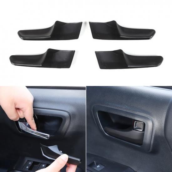 Matte Black ABS Interior Inner Door Handle Cover Trim For Toyota Tacoma 2016-22
