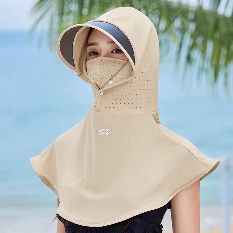 

Универсальная защита лица и шеи, интегрированная солнцезащитная шляпа, защита от ультрафиолета, наружная защитная маска для лица, защитная шляпа для шеи one size fits all