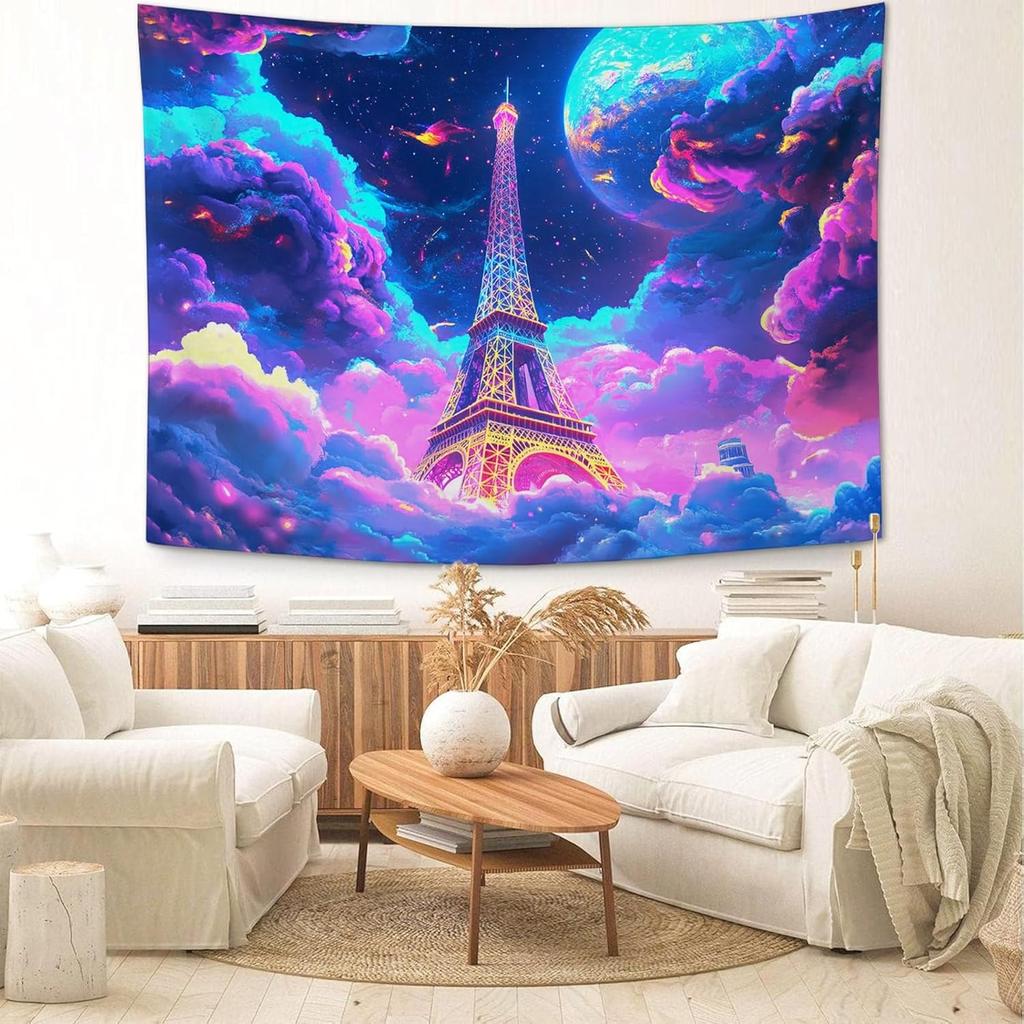 Reading Wall Art Colorful Flowers Ghost Print Tapestry Festival Home Party Wallpaper Dormitory Home Decoration