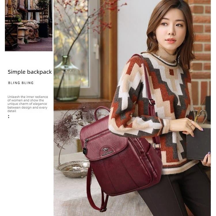 New large-capacity women's backpack.