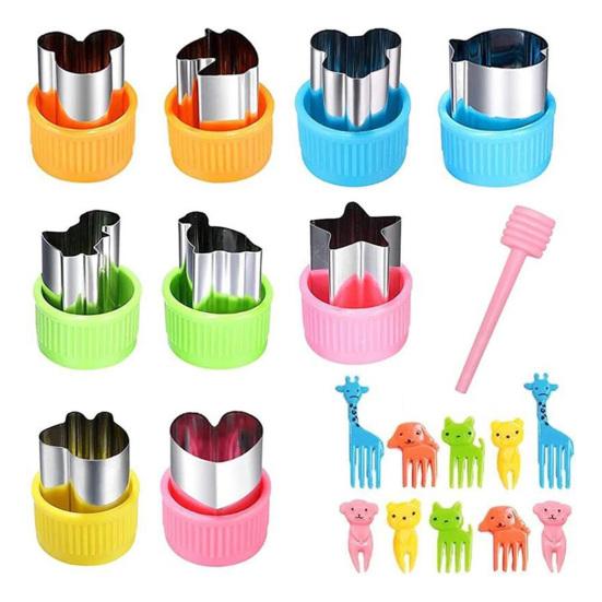 DYS Sada nerezových vykrajovátek na sušenky, Mini vykrajovátka na ovoce, Opakovaně použitelné DIY pekařské kuchyňské náčiní, na ovoce, zeleninu, pečivo