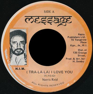 Disco de 7 polegadas NORRIS REID - (Tra-La-La) Eu Te Amo NENHUMA Mensagem 1984 Jamaica Reggae, Ska & Dub Usado
