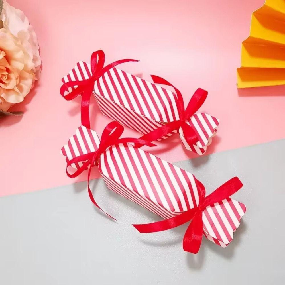 DIY Valentine's Day Candy Container Red Heart Printed Snack Packaging Box  Valentines Day